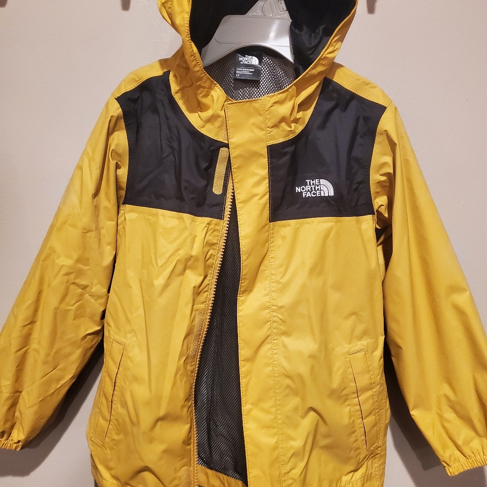 5/5 Yellow North Face rain coat